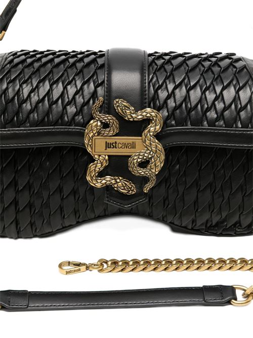 Borsa donna Just Cavalli nera con logo JUST CAVALLI | 80RA4BA1ZSD90899